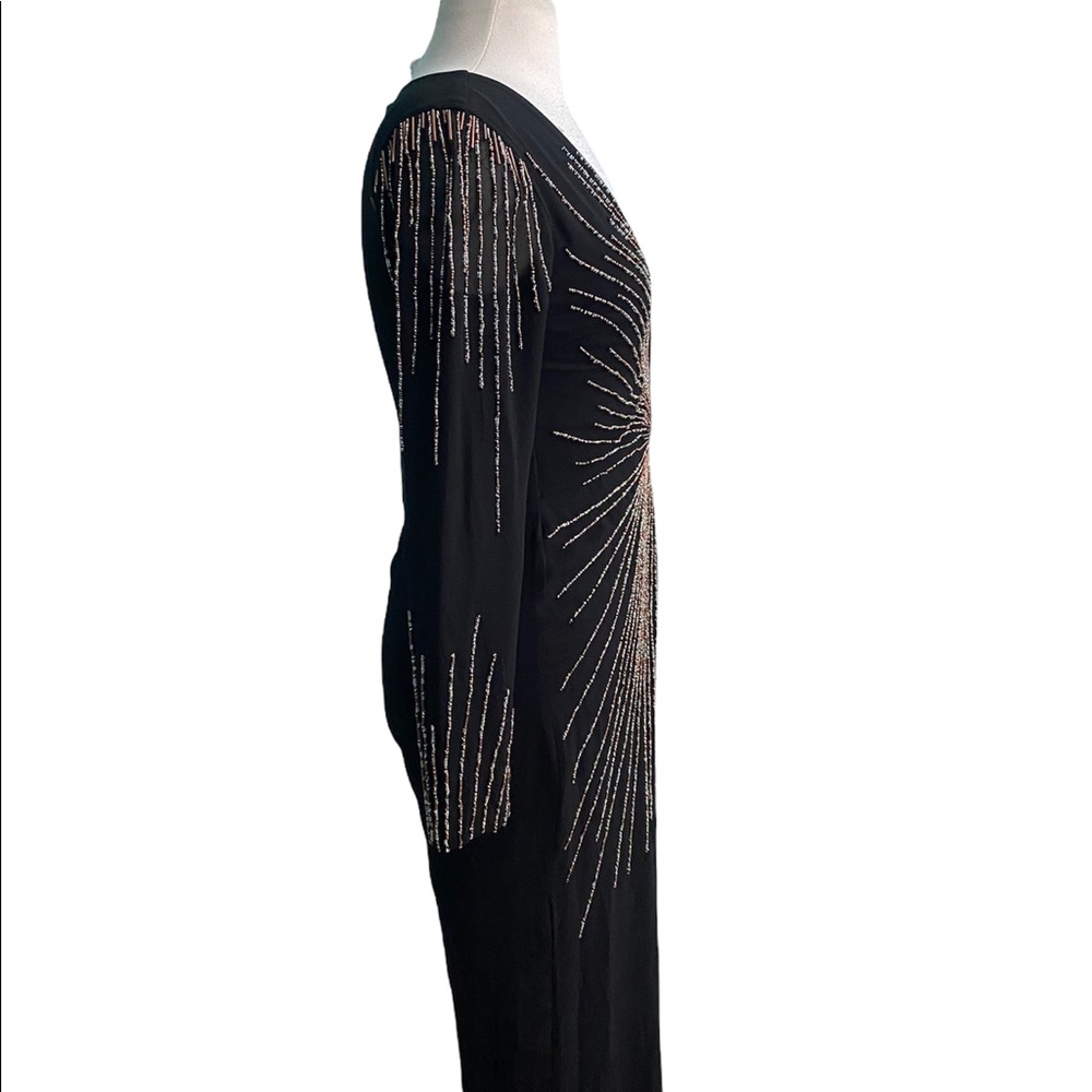 Nasty Gal studio beaded jumpsuit long sleeve sz-4 - Picture 3 of 6